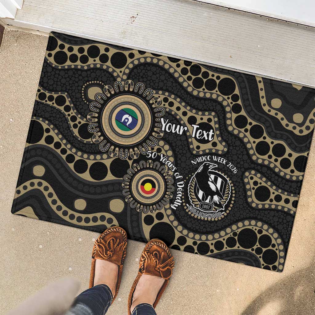 Collingwood NAIDOC Week 2026 Personalised Rubber Doormat 50 Years of Deadly Aboriginal Art