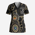 Collingwood NAIDOC Week 2026 Personalised Scrub Top 50 Years of Deadly Aboriginal Art