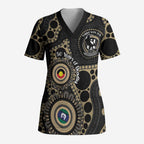 Collingwood NAIDOC Week 2026 Personalised Scrub Top 50 Years of Deadly Aboriginal Art