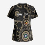 Collingwood NAIDOC Week 2026 Personalised Scrub Top 50 Years of Deadly Aboriginal Art