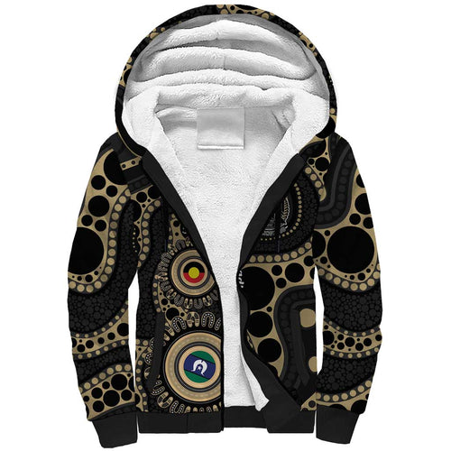 Collingwood NAIDOC Week 2026 Personalised Sherpa Hoodie 50 Years of Deadly Aboriginal Art