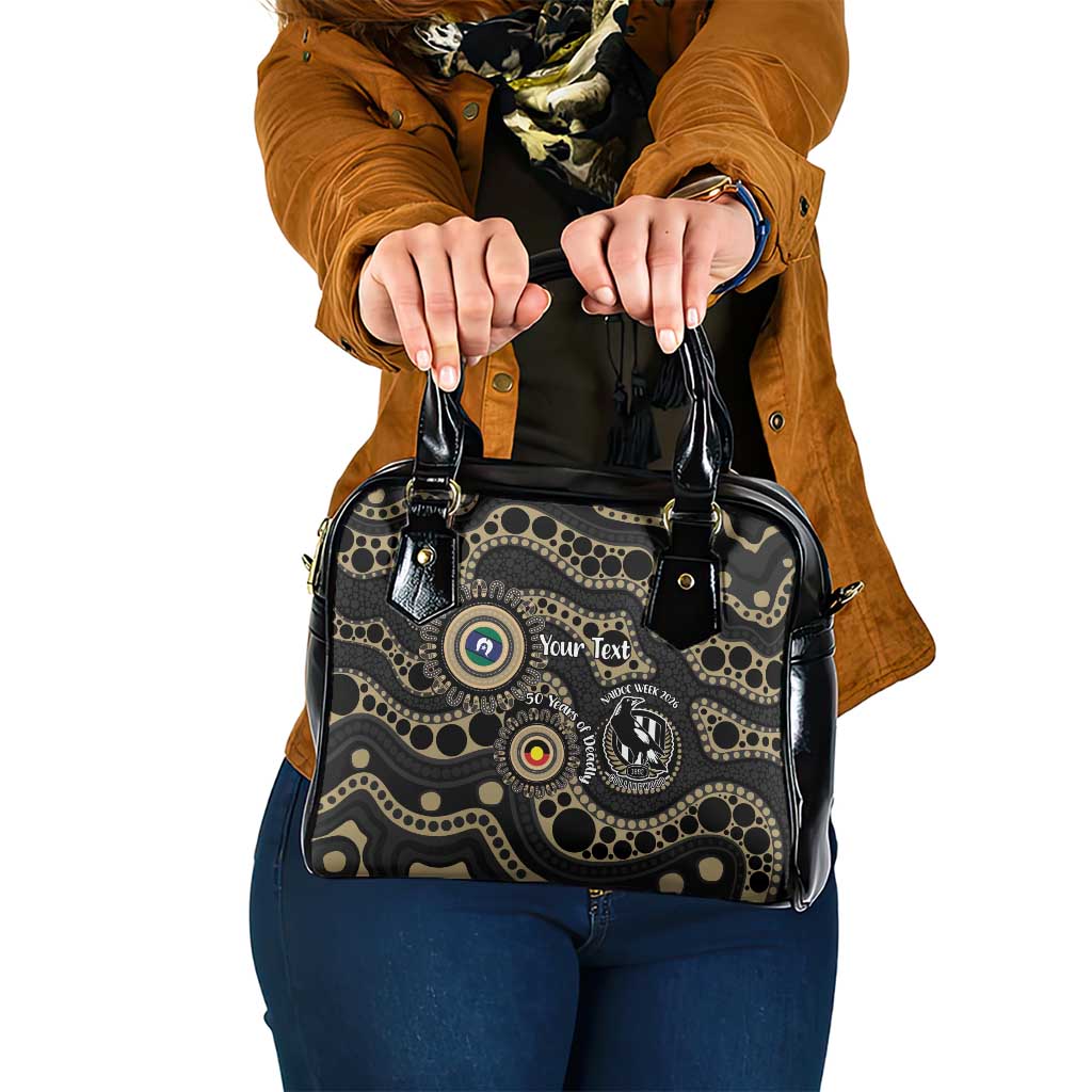 Collingwood NAIDOC Week 2026 Personalised Shoulder Handbag 50 Years of Deadly Aboriginal Art