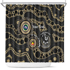 Collingwood NAIDOC Week 2026 Personalised Shower Curtain 50 Years of Deadly Aboriginal Art