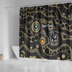 Collingwood NAIDOC Week 2026 Personalised Shower Curtain 50 Years of Deadly Aboriginal Art
