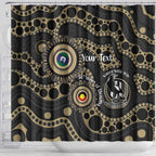 Collingwood NAIDOC Week 2026 Personalised Shower Curtain 50 Years of Deadly Aboriginal Art