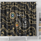 Collingwood NAIDOC Week 2026 Personalised Shower Curtain 50 Years of Deadly Aboriginal Art