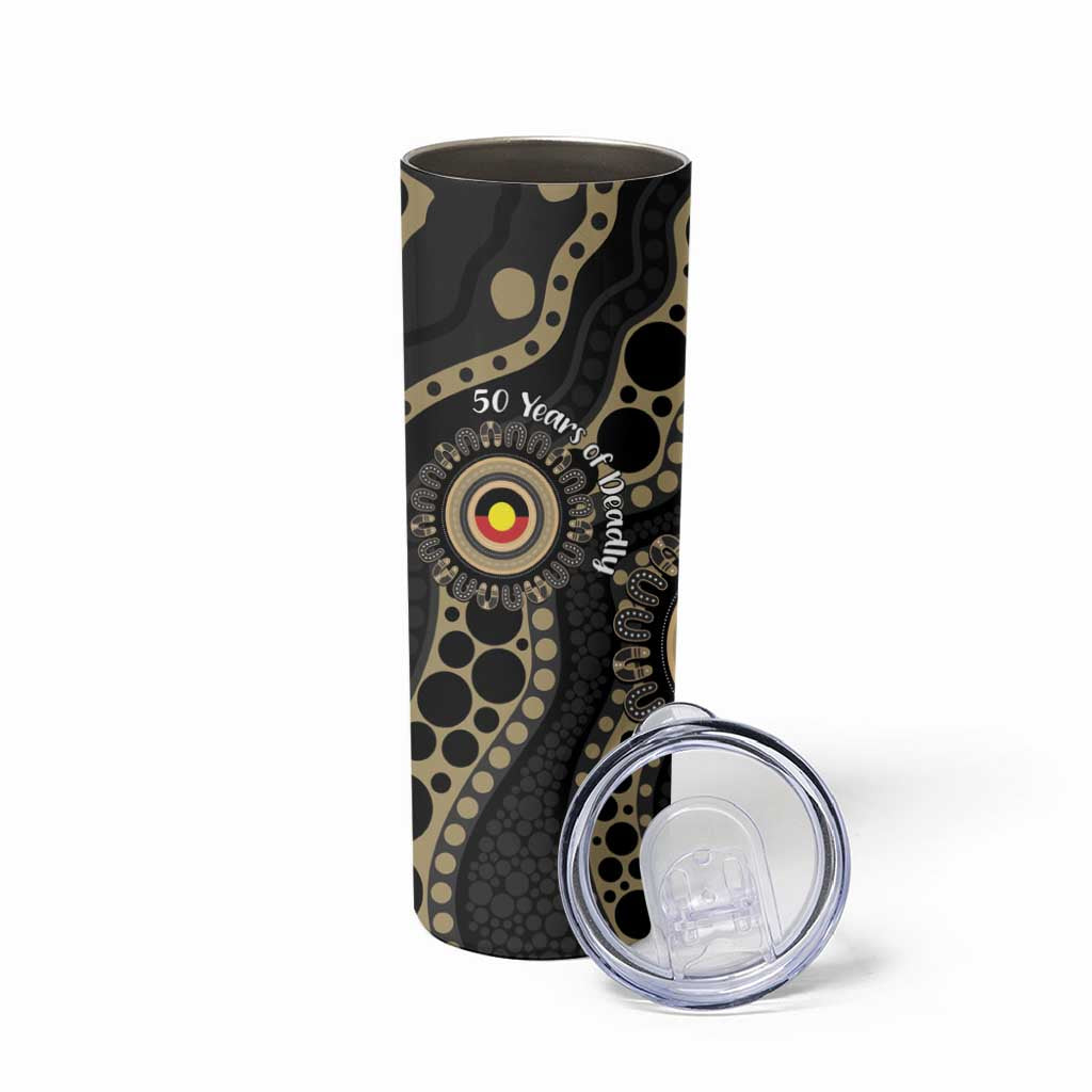 Collingwood NAIDOC Week 2026 Personalised Skinny Tumbler 50 Years of Deadly Aboriginal Art