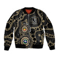 Collingwood NAIDOC Week 2026 Personalised Sleeve Zip Bomber Jacket 50 Years of Deadly Aboriginal Art
