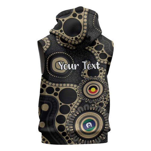 Collingwood NAIDOC Week 2026 Personalised Sleeveless Hoodie 50 Years of Deadly Aboriginal Art