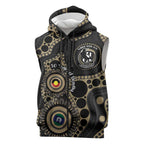 Collingwood NAIDOC Week 2026 Personalised Sleeveless Zip Hoodie 50 Years of Deadly Aboriginal Art