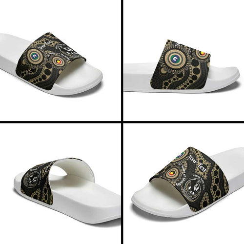Collingwood NAIDOC Week 2026 Personalised Slide Sandals 50 Years of Deadly Aboriginal Art
