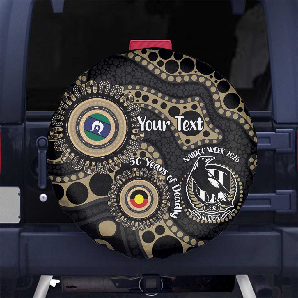 Collingwood NAIDOC Week 2026 Personalised Spare Tire Cover 50 Years of Deadly Aboriginal Art