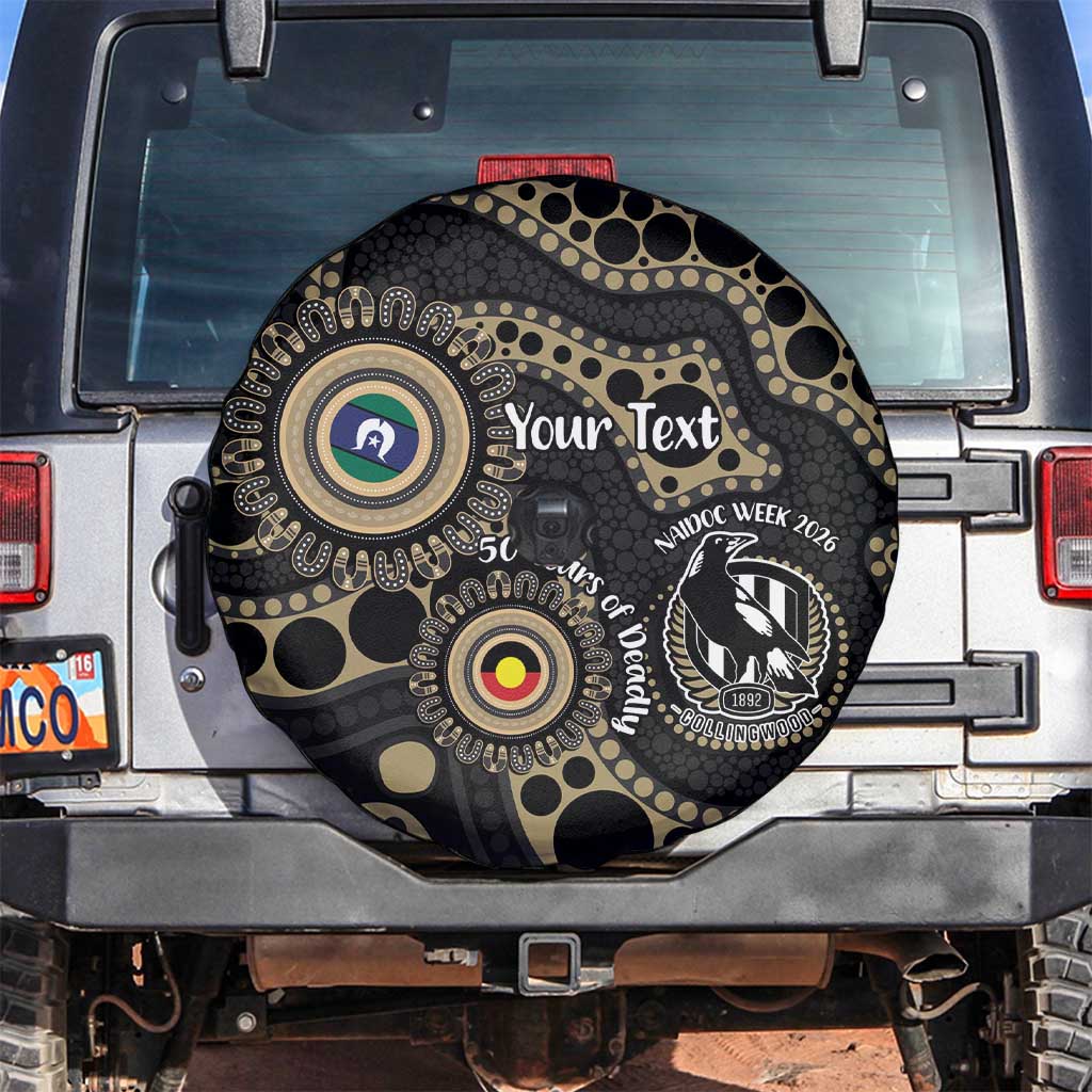 Collingwood NAIDOC Week 2026 Personalised Spare Tire Cover 50 Years of Deadly Aboriginal Art