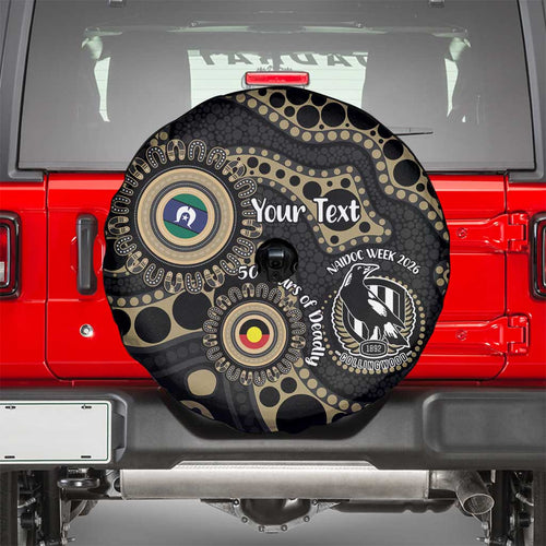 Collingwood NAIDOC Week 2026 Personalised Spare Tire Cover 50 Years of Deadly Aboriginal Art