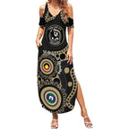 Collingwood NAIDOC Week 2026 Personalised Summer Maxi Dress 50 Years of Deadly Aboriginal Art