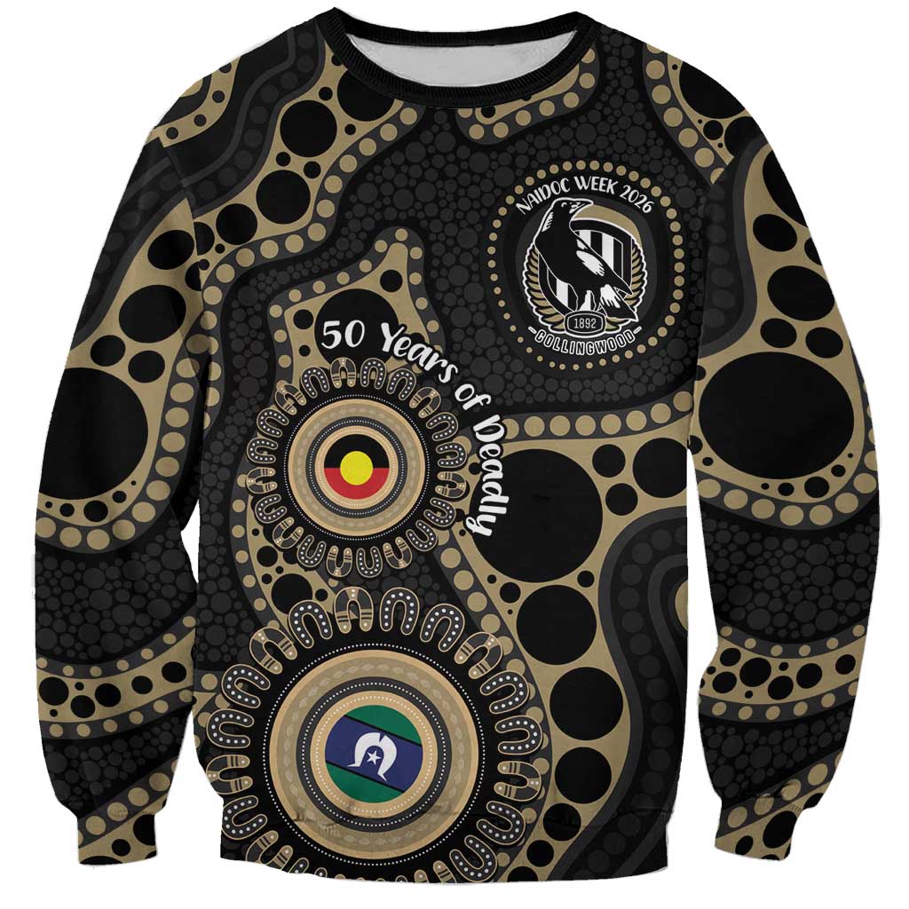 Collingwood NAIDOC Week 2026 Personalised Sweatshirt 50 Years of Deadly Aboriginal Art