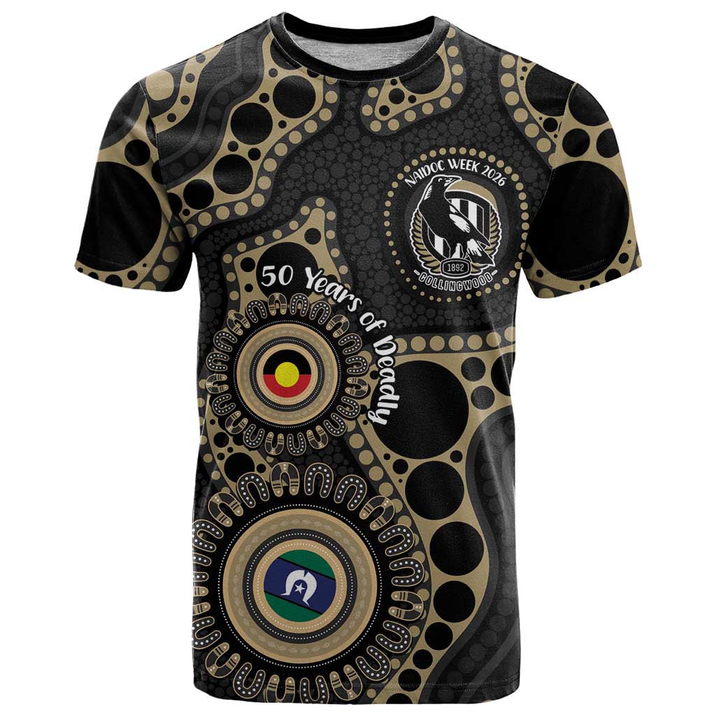 Collingwood NAIDOC Week 2026 Personalised T Shirt 50 Years of Deadly Aboriginal Art