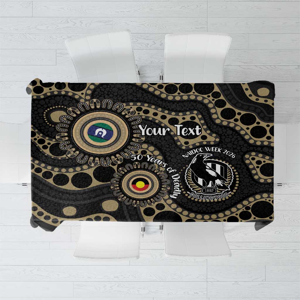 Collingwood NAIDOC Week 2026 Personalised Tablecloth 50 Years of Deadly Aboriginal Art