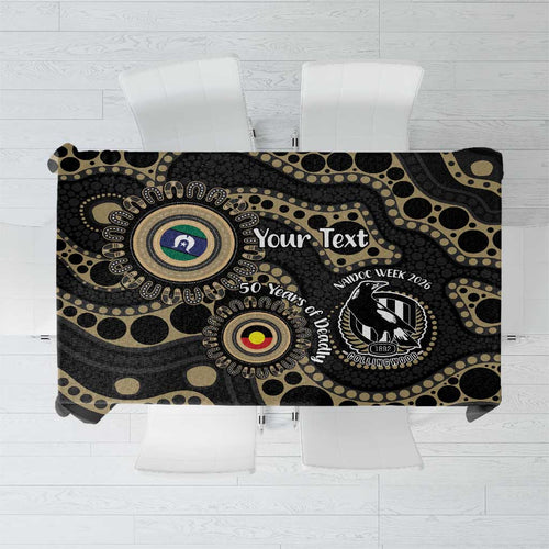 Collingwood NAIDOC Week 2026 Personalised Tablecloth 50 Years of Deadly Aboriginal Art