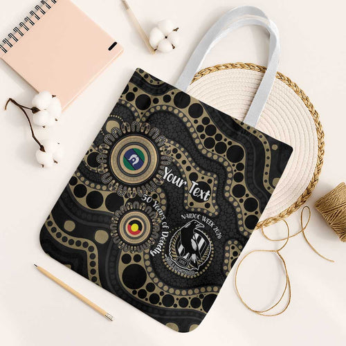 Collingwood NAIDOC Week 2026 Personalised Tote Bag 50 Years of Deadly Aboriginal Art