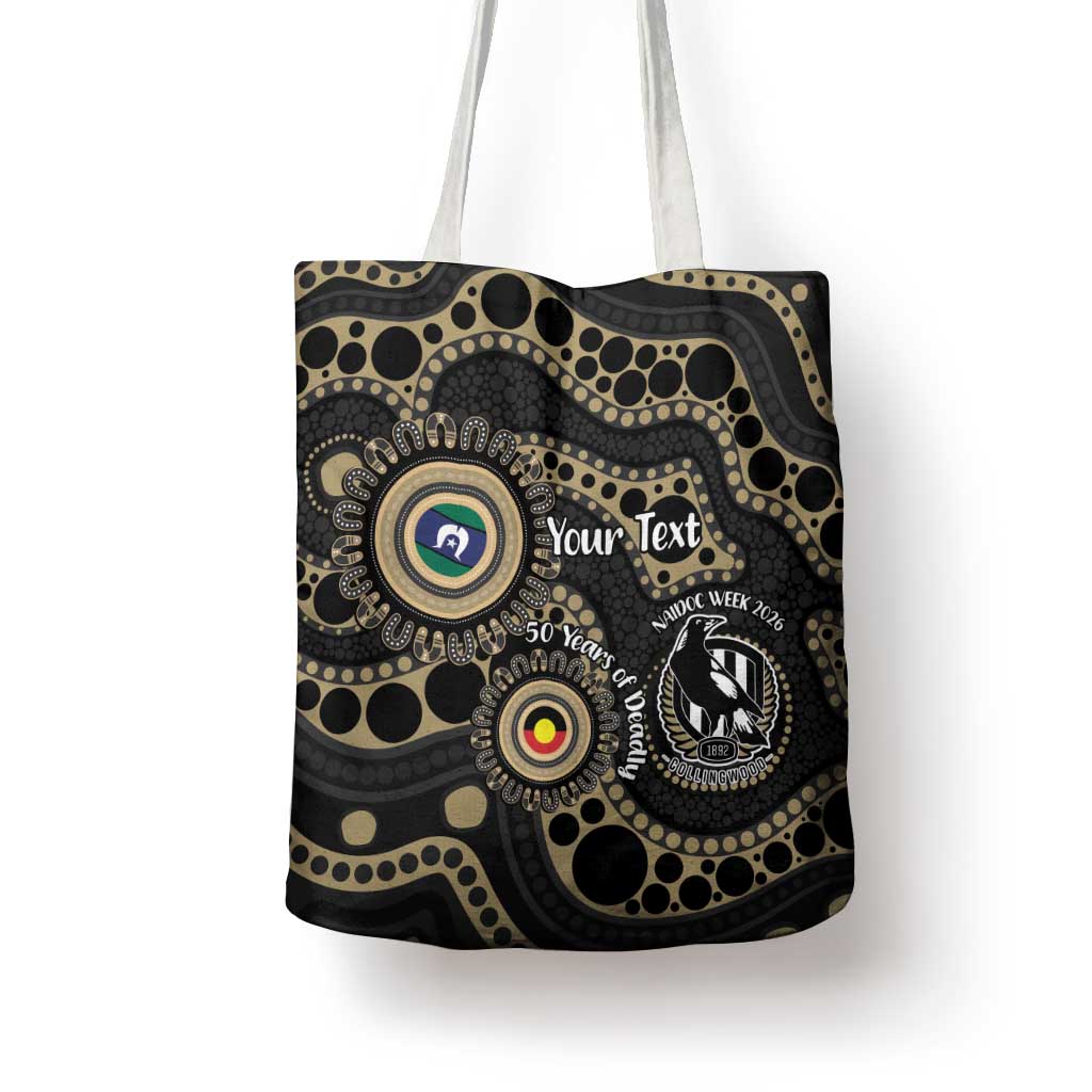 Collingwood NAIDOC Week 2026 Personalised Tote Bag 50 Years of Deadly Aboriginal Art