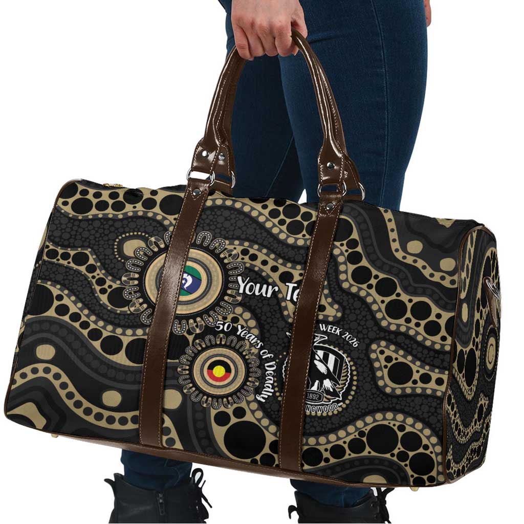 Collingwood NAIDOC Week 2026 Personalised Travel Bag 50 Years of Deadly Aboriginal Art