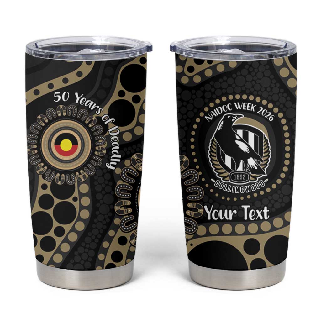 Collingwood NAIDOC Week 2026 Personalised Tumbler Cup 50 Years of Deadly Aboriginal Art