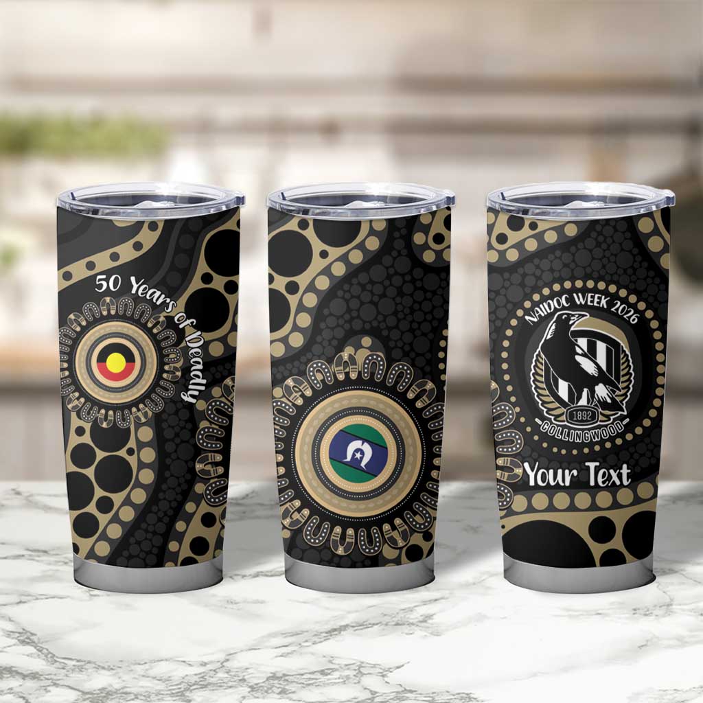 Collingwood NAIDOC Week 2026 Personalised Tumbler Cup 50 Years of Deadly Aboriginal Art