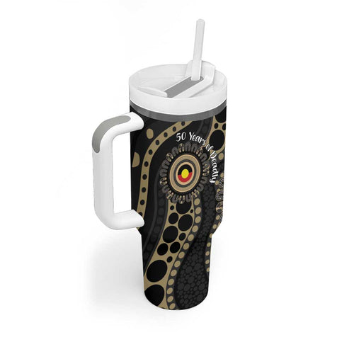 Collingwood NAIDOC Week 2026 Personalised Tumbler With Handle 50 Years of Deadly Aboriginal Art