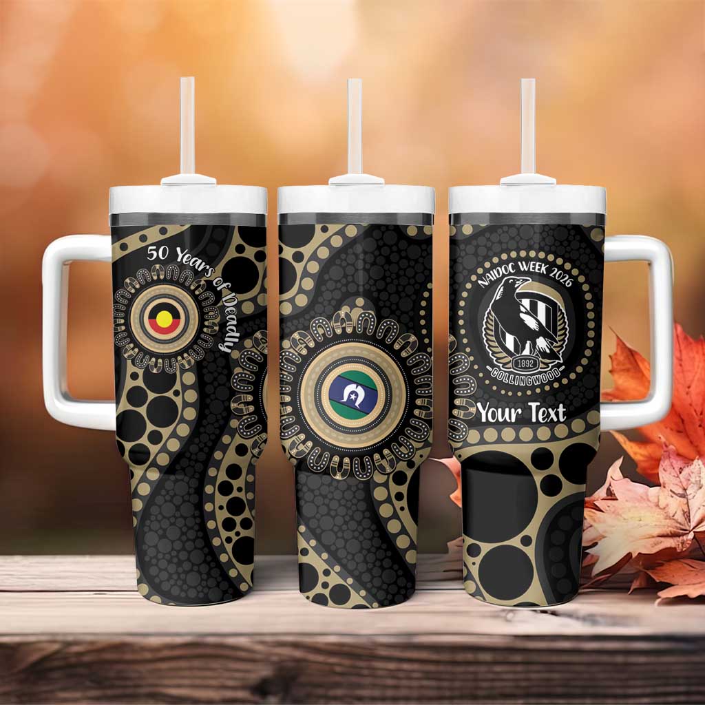 Collingwood NAIDOC Week 2026 Personalised Tumbler With Handle 50 Years of Deadly Aboriginal Art
