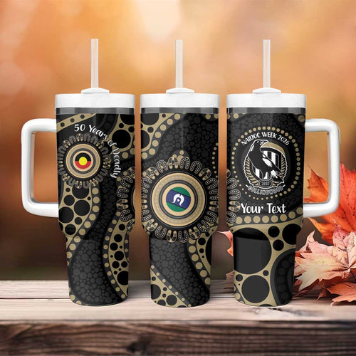 Collingwood NAIDOC Week 2026 Personalised Tumbler With Handle 50 Years of Deadly Aboriginal Art