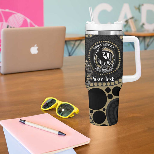 Collingwood NAIDOC Week 2026 Personalised Tumbler With Handle 50 Years of Deadly Aboriginal Art