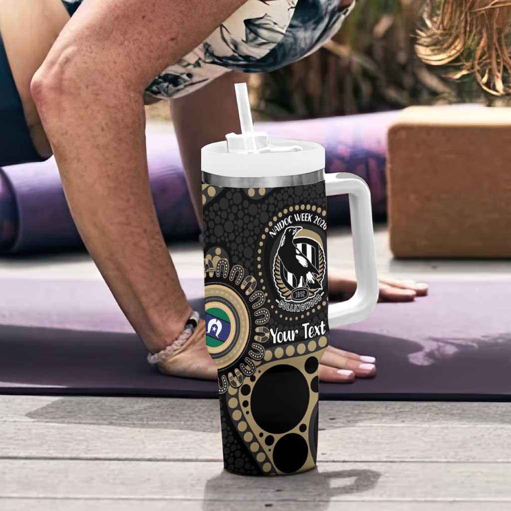 Collingwood NAIDOC Week 2026 Personalised Tumbler With Handle 50 Years of Deadly Aboriginal Art