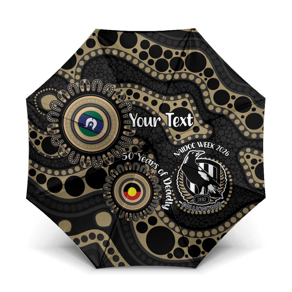 Collingwood NAIDOC Week 2026 Personalised Umbrella 50 Years of Deadly Aboriginal Art