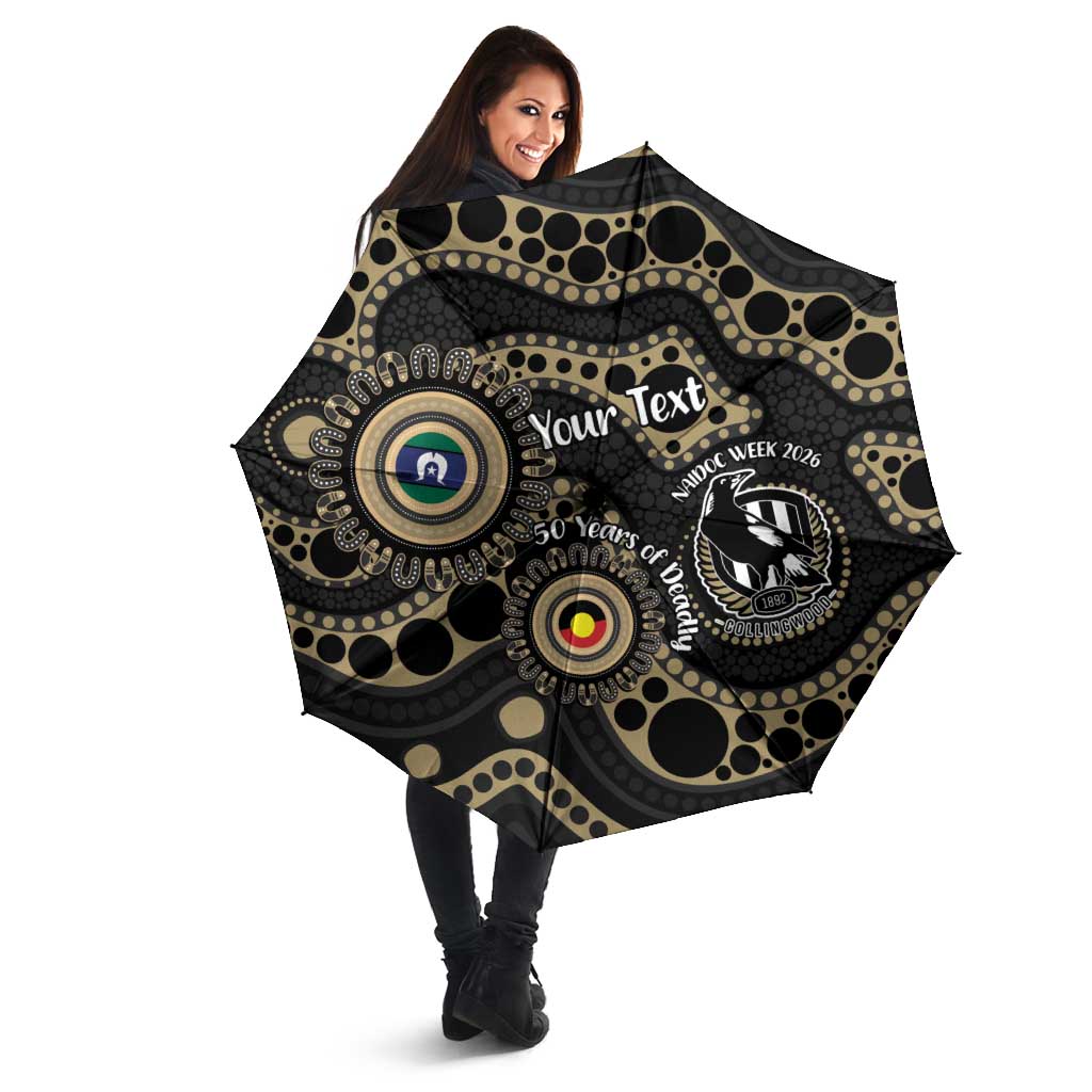 Collingwood NAIDOC Week 2026 Personalised Umbrella 50 Years of Deadly Aboriginal Art