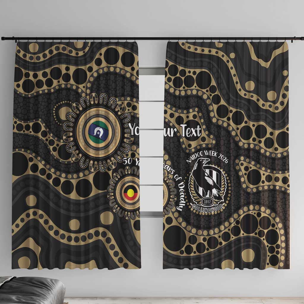 Collingwood NAIDOC Week 2026 Personalised Window Curtain 50 Years of Deadly Aboriginal Art