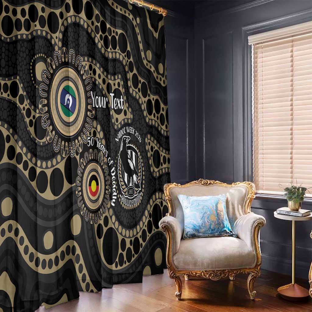 Collingwood NAIDOC Week 2026 Personalised Window Curtain 50 Years of Deadly Aboriginal Art