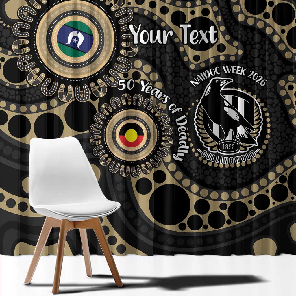 Collingwood NAIDOC Week 2026 Personalised Window Curtain 50 Years of Deadly Aboriginal Art