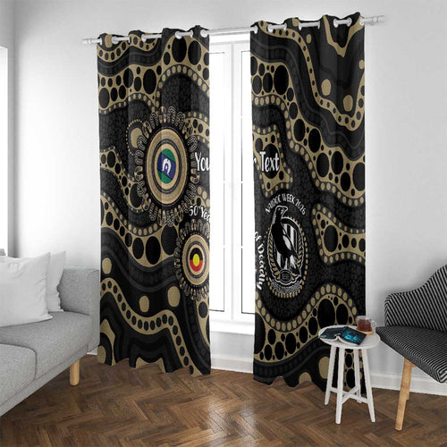 Collingwood NAIDOC Week 2026 Personalised Window Curtain 50 Years of Deadly Aboriginal Art