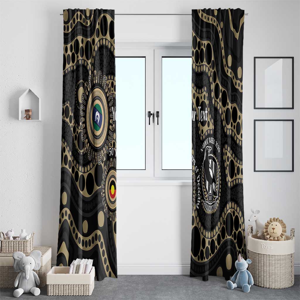 Collingwood NAIDOC Week 2026 Personalised Window Curtain 50 Years of Deadly Aboriginal Art