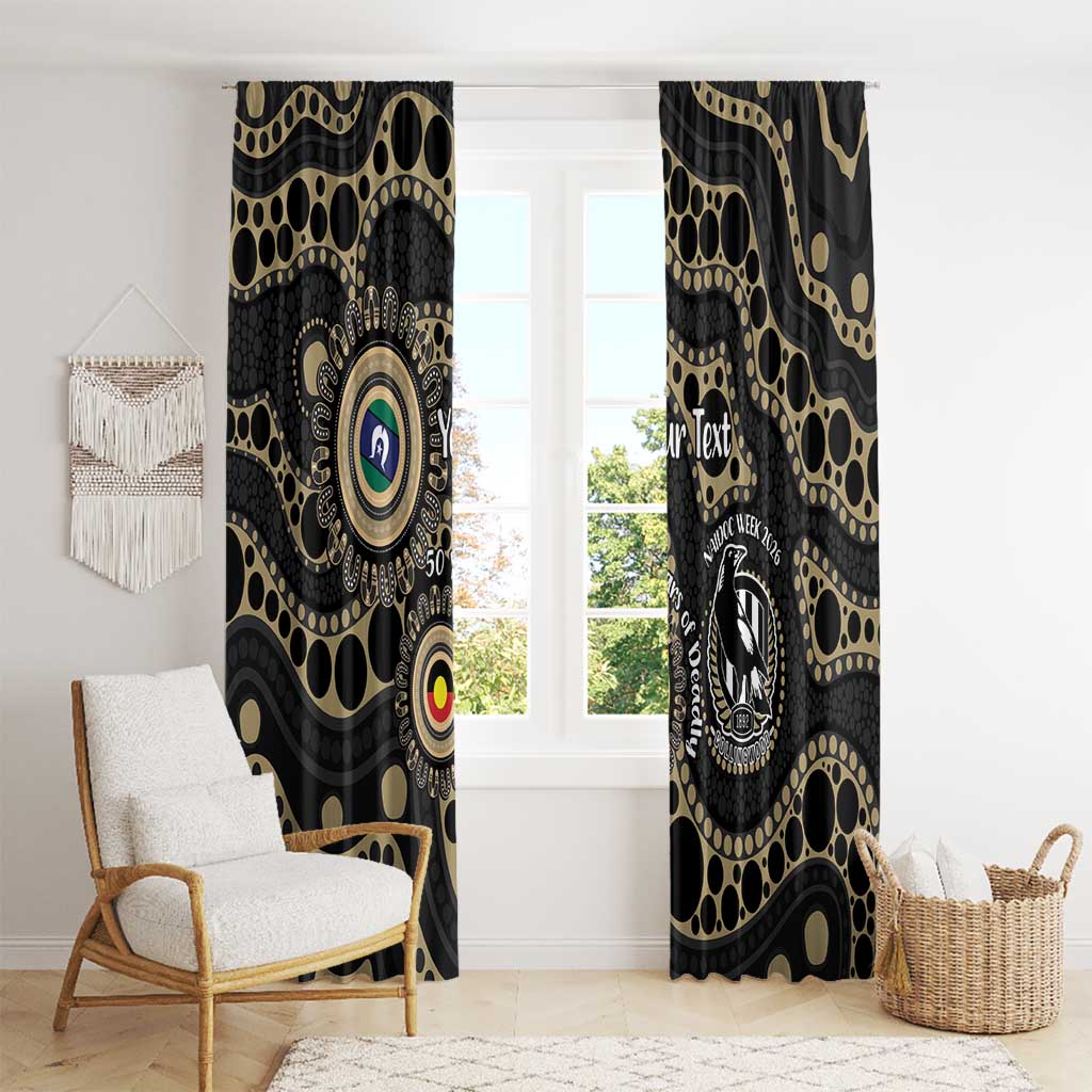 Collingwood NAIDOC Week 2026 Personalised Window Curtain 50 Years of Deadly Aboriginal Art
