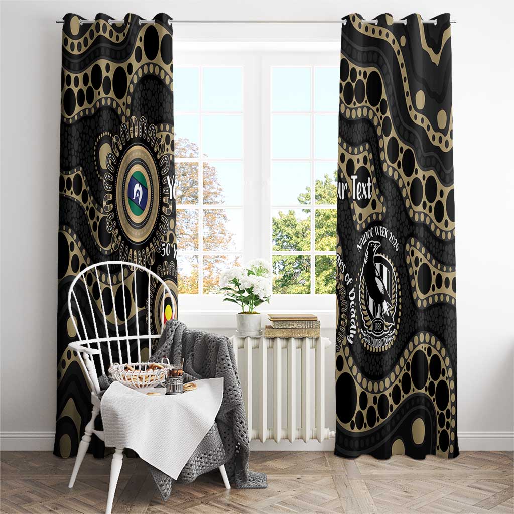 Collingwood NAIDOC Week 2026 Personalised Window Curtain 50 Years of Deadly Aboriginal Art
