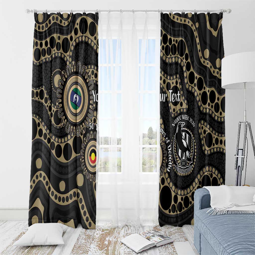 Collingwood NAIDOC Week 2026 Personalised Window Curtain 50 Years of Deadly Aboriginal Art