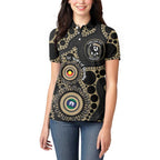 Collingwood NAIDOC Week 2026 Personalised Women Polo Shirt 50 Years of Deadly Aboriginal Art