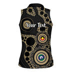 Collingwood NAIDOC Week 2026 Personalised Women Sleeveless Polo Shirt 50 Years of Deadly Aboriginal Art