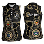 Collingwood NAIDOC Week 2026 Personalised Women Sleeveless Polo Shirt 50 Years of Deadly Aboriginal Art