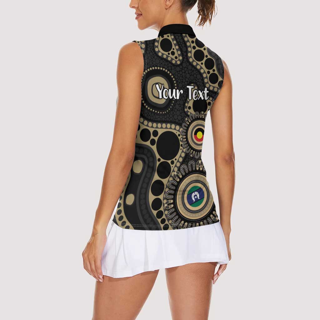 Collingwood NAIDOC Week 2026 Personalised Women Sleeveless Polo Shirt 50 Years of Deadly Aboriginal Art