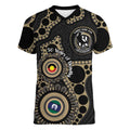 Collingwood NAIDOC Week 2026 Personalised Women V-Neck T-Shirt 50 Years of Deadly Aboriginal Art