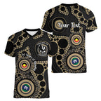 Collingwood NAIDOC Week 2026 Personalised Women V-Neck T-Shirt 50 Years of Deadly Aboriginal Art