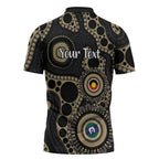 Collingwood NAIDOC Week 2026 Personalised Zipper Polo Shirt 50 Years of Deadly Aboriginal Art